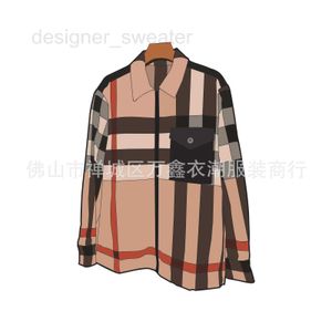 Designer des vestes masculines automne / hiver en laine Plaid à glissière épissée couler à gorge à carreaux