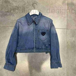 Heren Jackets Designer Brand Waidan P Home Early Autumn New Denim Short Jacket Veelzijdige lange mouw kleine dames top Fashion XA36