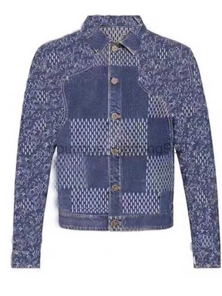 Le designer de vestes masculin mante un canet de la veste classique de jean Jacquard en vintage est disponible pour les deux hommes de manteau pour femmes