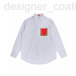 Herenjassen ontwerper Correcte versie van Luojia LOE gestreept shirt voor mannen en vrouwen, trendy merk celebrity internet rode lange mouwen MVS5