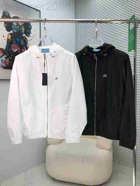 Vestes pour hommes Designer Lettre bloc de couleur au début du printemps T-shirt à manches courtes double brin tissu en coton fin noir et blanc Sweatshirts 62 G50K