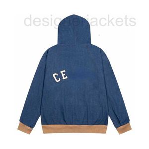 Heren Jackets Designer Jacket Mens Lederen Sticker Letter Borduurde denim Hoodie paar Stijl Stijl Zipper Sweater 42RC