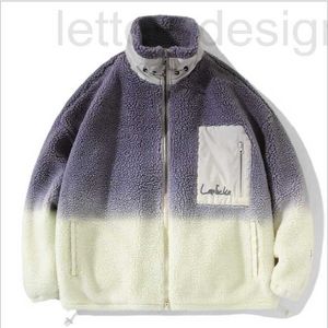 Chaquetas para hombres Diseñador de lujo Chaqueta de algodón de doble cara, chaqueta de pareja bordada de terciopelo de cordero C7V6