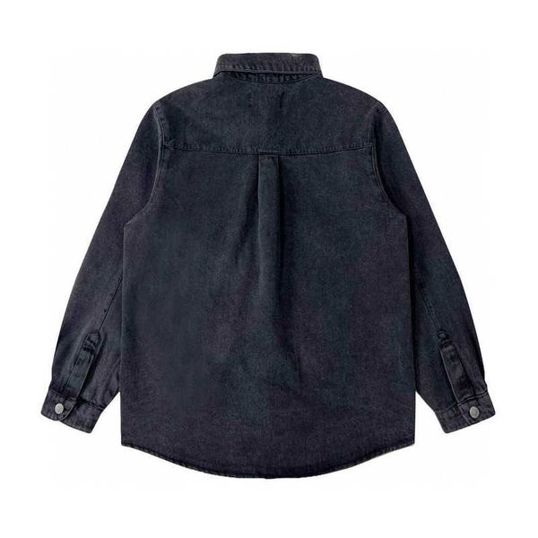 Vestes pour hommes Designer Original P Home Wash Denim Manteau avec emblème Triangle sur la poitrine Old Unisex Automne 0OW6