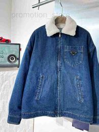 Vestes pour hommes Designer hiver haut de gamme vestes pour hommes de haute qualité en peluche couture design bleu jean manteau taille américaine marque de luxe top designer NC7P