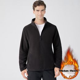 Herrenjacken, doppelseitig, tragbar, Wintermode, für Herren, Premium, warm, verdickt, Fleece, Reißverschluss, lässig, locker, Mantel, Outdoor, Bergsteigerjacke