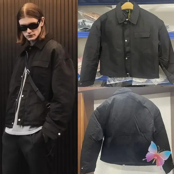 Jackets para hombres Drop Invierno Representantes Mujeres Mujeres Black Loose Collar Loos