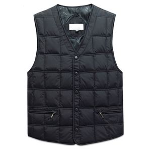 Vestes pour hommes duvet de canard sans manches veste pour hommes hiver coupe-vent Parka chaud épais gilet mâle vêtements d'extérieur décontractés neige gilet avec poches 230428