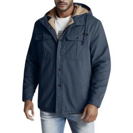 Herenjassen en Cargo-jack met capuchon Warm gewatteerd Dikker gevoerd Sherpa-katoen Hoodie Winter Outdoor Fleecejassen Uitloper S2XL 231113