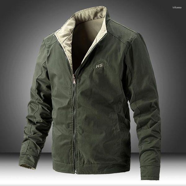 Chaquetas para hombre Estilo inglés Parkas para hombre Chaqueta Casaco Masculino Color sólido Cuello alto Cremallera Hombre Otoño Invierno Abrigos cálidos Varsity