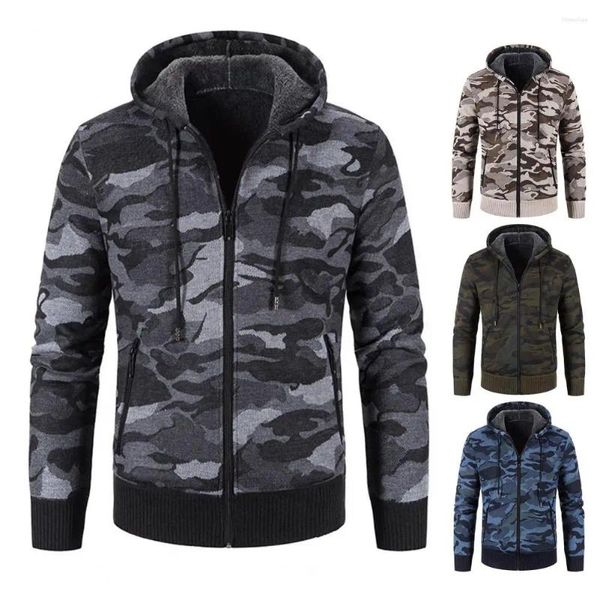 Chaquetas para hombres Fabuloso Sweatercoat Secado rápido Camuflaje Chaqueta gruesa Hombres suaves para citas