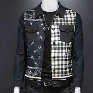 Vestes pour hommes Automne Baseball Veste Vintage Imprimé Plaid Patchwork Bomber Veste Coréenne Streetwear Social Club Tenues Hommes Veste Casaca Hombre YQ231025