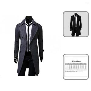 Menjacks Modemerk Herfstjack Long Trench Coat Hoogwaardige zelfcultivatie Solid kleur Dubbele breasted