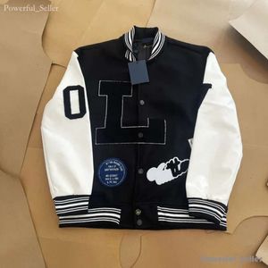 Vestes pour hommes Marque de mode Hommes Femmes Veste L Vintage Lâche À Manches Longues Vert Baseball Homme Hip Hop Automne Varsity Casual Chaud Bomber Vêtements 2682