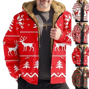 Vestes pour hommes Mode Casual Multi Modèle Sweat à capuche en polaire Pull de Noël Mens Under Man Jacket Zip