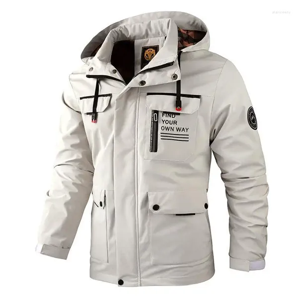 Vestes pour hommes Mode Casual Coupe-vent Veste à capuche Homme imperméable extérieur Soft Shell Manteau d'hiver Vêtements légers