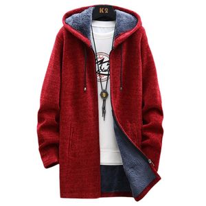 Vestes pour hommes Vêtements de mode Hommes Solide Longue Veste à capuche Épaissir Sweat à capuche Hiver Chaud Parka Manteau Casual Lâche Tendance Tops Outwear