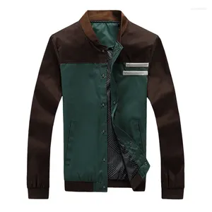 Chaquetas para hombres Moda Algodón Slim Ocio Chaqueta de gran tamaño Soporte Cuello Costura Suave y cómodo Abrigo coreano Primavera Otoño