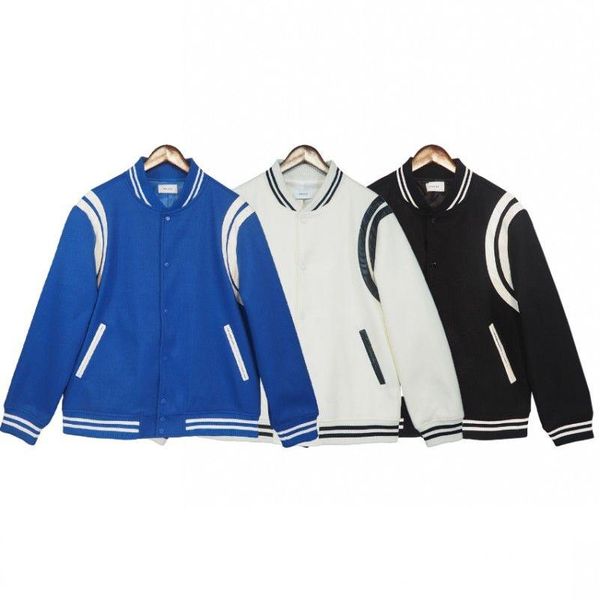 Hommes Vestes Designer De Mode Veste Coupe-Vent À Manches Longues Hommes En Laine À Capuche Vêtements Boutons Avec Stripe Baseball Uniforme Plus Dhkm9