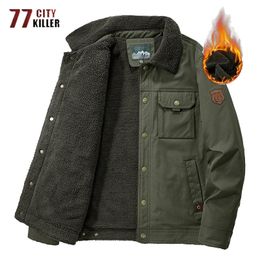Мужские куртки, модные флисовые зимние утепленные парки, уличные повседневные свободные пальто с несколькими карманами, мужские большие размеры 6XL 230919