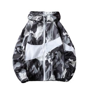 Herenjacks Fashion Jacket Casual Wind Breaker met Hood Sunprotective Men Clothing Outerwear Coats 220906