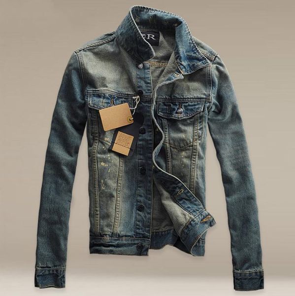 Vestes pour hommes Mode Homme Vêtements Cowboy Vintage Rétro Bleu Lavé Slim Hommes Hiver Coréen Adolescent Denim Veste