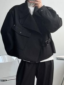 Vestes pour hommes mode co-manteau coréen masmétrique asymétrique darkwear veste mâle en vrac 2023 poche à manches longues automne décontractée 2a6115