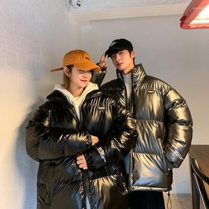 Vestes masculines Fashion Hommes Harajuku Bubble Coat Veste d'hiver 2022 Streetwear Hip Hop Parka coréenne Black Black Black