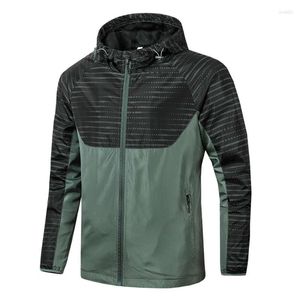 Chaquetas para hombres Moda Primavera Otoño Correr SportWear Chaqueta Delgada Con Capucha Cortavientos Al Aire Libre Transpirable Suelto Para Hombres