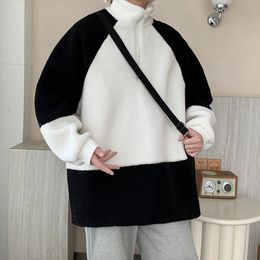 Vestes pour hommes Mode Hiver Épaissir Veste Hommes Agneau Chaud Laine Streetwear Coréen Lâche Épais Manteau Court Hommes Pull S3XL 231116