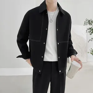 Vestes pour hommes Fine Mode Casual Tendance Slim Fit Toute la version coréenne de la combinaison de laine Nizi mûre légère Couleur Veste ample