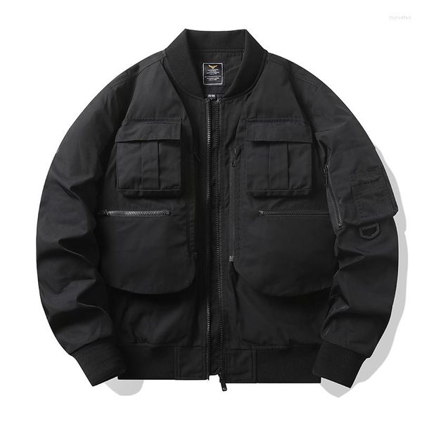 Vestes pour hommes Flight Trend Brand Pilot Jacket Outdoor Multi Pocket Manteau de travail en vrac American Baseball Streetwear Military Cargo