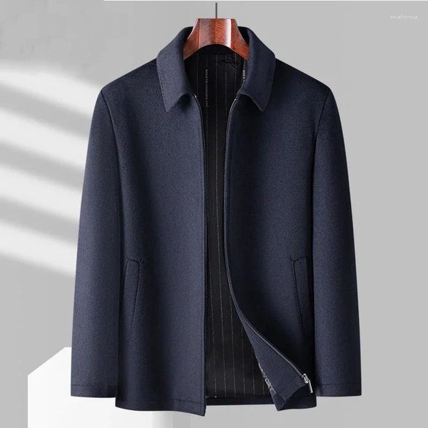 Chaquetas de hombre Comercio exterior Otoño Abrigo Solapa Chaqueta corta de negocios Cuadro Ropa formal