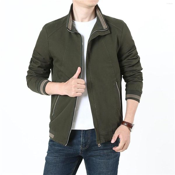 Vestes pour hommes fonderie grande et grande veste hommes décontracté à manches longues automne hiver col montant haut chemisier manteau avec des chemises d'extérieur pour hommes