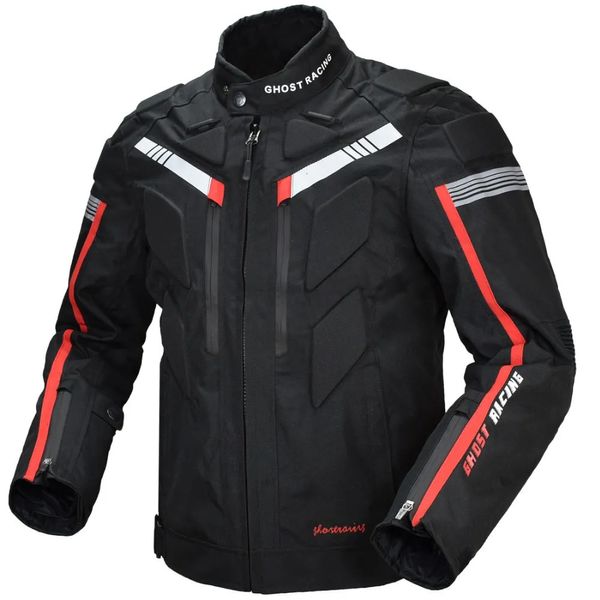 Vestes pour hommes Vêtements de chevalier en coton quatre saisons Veste de motard à vélo Vestes de route de moto Veste de course de moto tout-terrain avec protection 230928