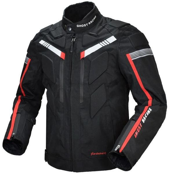 Vestes pour hommes Vêtements de chevalier en coton quatre saisons Veste de motard à vélo Vestes de route de moto Veste de course de moto tout-terrain avec protection 231216