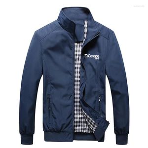 Vestes pour hommes bons vêtements col montant veste de haute qualité printemps automne pilotes d'avion Cessna 206 homme manteaux mode