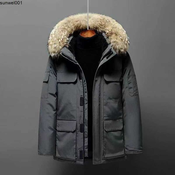 Vestes pour hommes Goose Down Hommes et femmes Collier de fourrure de vison Couple Mode d'hiver en plein air épaissi chaud personnalisé vêtements de créateurs Kxzx