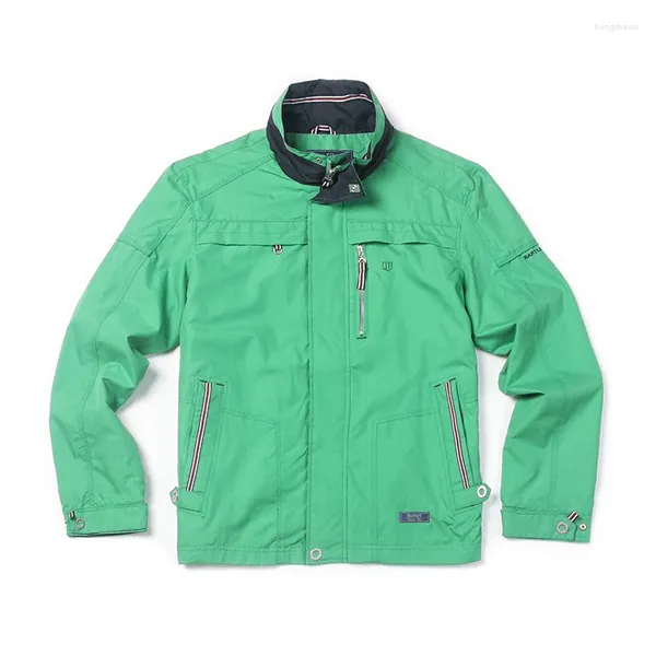 Chaquetas de hombre Cortavientos para hombre con forro de malla ligero verde para hombre