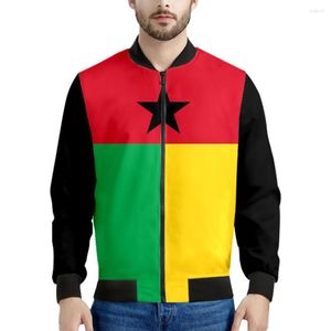 Herenjacks guinea bissau ritsjack gratis op maat gemaakte naam nummer team logo gw lagen gnb country reizen guinee natie vlaggen po kleding