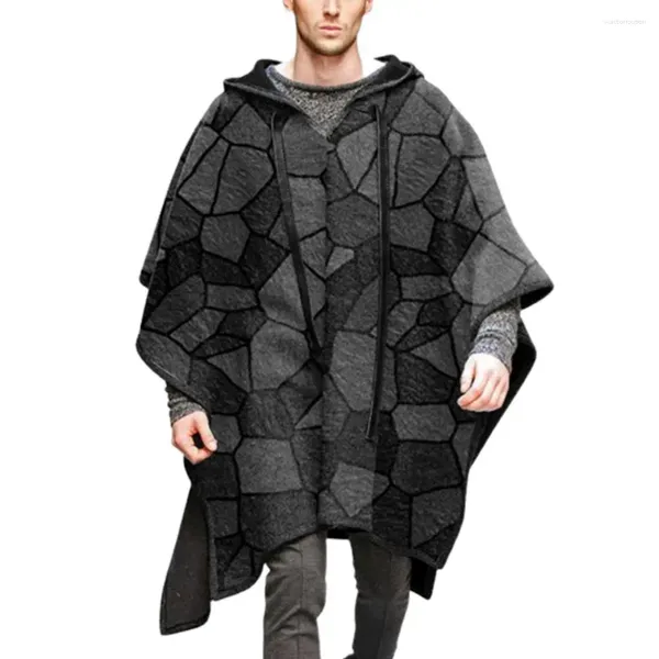 Vestes pour hommes Costumes de cosplay d'Halloween pour hommes adultes manteau de laine gothique médiéval vêtements de la Renaissance du Moyen Âge