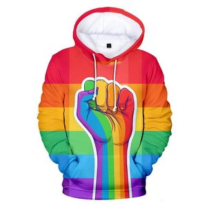 Herenjassen Hand En Lgbt 3D Hoodie Sweatshirt Gay Love Regenboogvlag Trui Jongens Bovenkleding 2023 231005