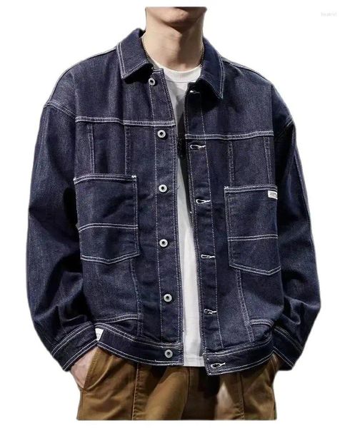 Vestes pour hommes Harajuku Vintage Denim Hommes Printemps Automne Casual Jeans Manteau Style Japonais Rétro Vêtements Grande Taille M 5XL