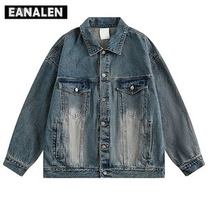 Chaquetas para hombres Harajuku Vintage Tie-Dye Denim Jacket Hombres de gran tamaño Streetwear Rock Punk Gótico Motocicleta Casual Solapa Denim Camisa Mujer Y2K 230831