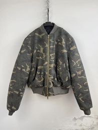 Herenjassen Zware waaierkleuren Dubbellaags gewatteerd Speciale stof Profiel Korte brede versie Jack M1 Pilotenpak Trendy jas Casual