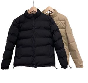 Parkas pour hommes Veste kaki lourde en hiver plaid veste en coton de marque de mode polyvalente hommes et femmes même style couple manteau duvet de canard remplissage