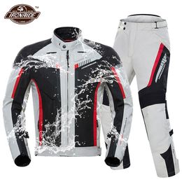 Herenjassen HEROBIKER Waterdichte motorjas Man Racing Suit Draagbaar motorjackMotorbroek Moto Set met EVA-bescherming 230923