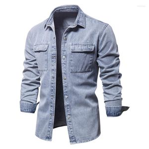 Herenjassen High-End Herfst Gepersonaliseerde Denim Jas Jas Mode Europese En Amerikaanse Leisure Washed-out Top