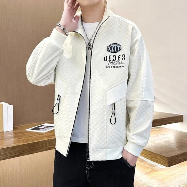 Vestes masculines de haute qualité 2024 veste printemps automne coréen harajuku streetwear streetwear revers masculin masculin