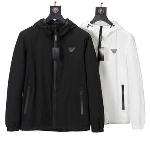 Vestes pour hommes de haute qualité Designer de luxe survêtement noir et blanc extérieur veste imperméable fermeture éclair coupe-vent manteau taille M-3XL